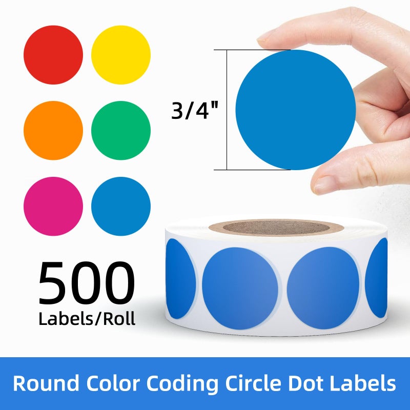 Printholic 1440 Count Home Moving Labels 24 Rolls Different Color Coding Moving Labels for Boxes Stickers + Fragile Moving Stickers + 2 Blank Label roll is for Customized use-Moving-Labels - Image 2